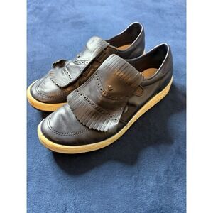 Adidas Originals Samba Lux Navy Blue Mens 11.5 Leather Kiltie Strap Sneaker